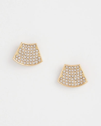 Gold Glitz Fan Earrings - Chico's