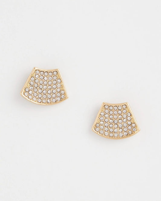 Gold Glitz Fan Earrings - Chico's