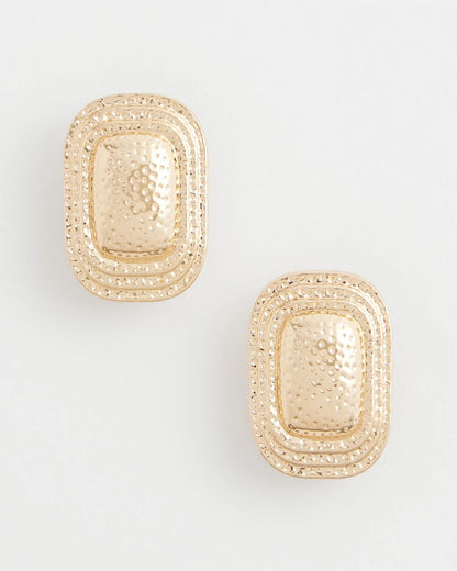 No Droop® Goldtone Square Clip-On Earrings - Chico's