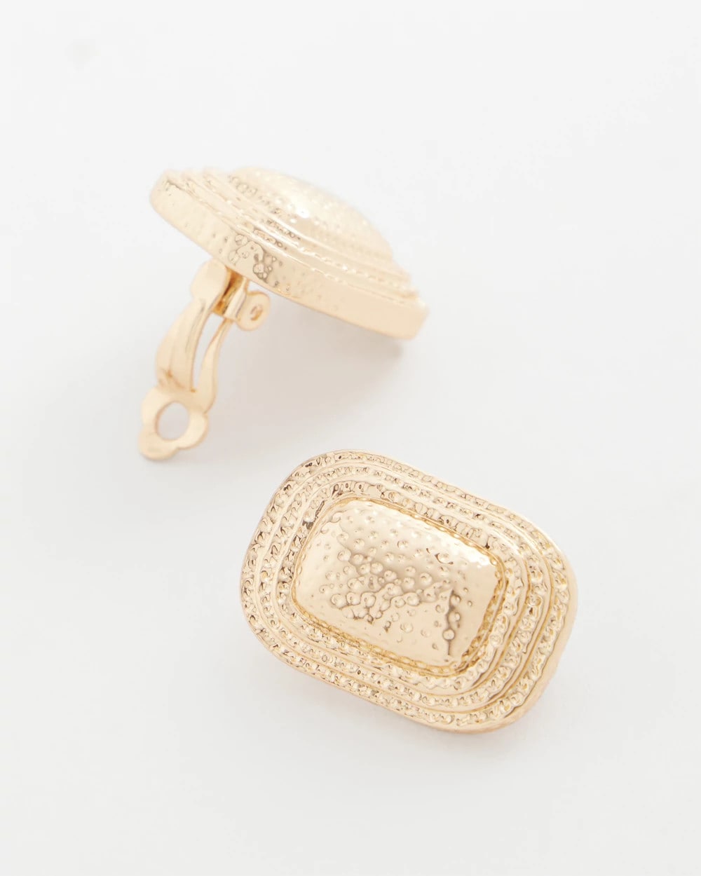 No Droop® Goldtone Square Clip-On Earrings - Chico's