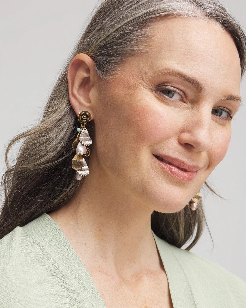 Floral Pearl Charm Earrings - Chico's