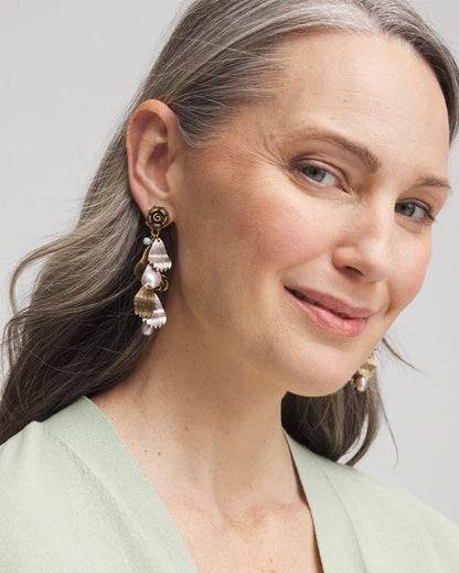 Floral Pearl Charm Earrings - Chico's