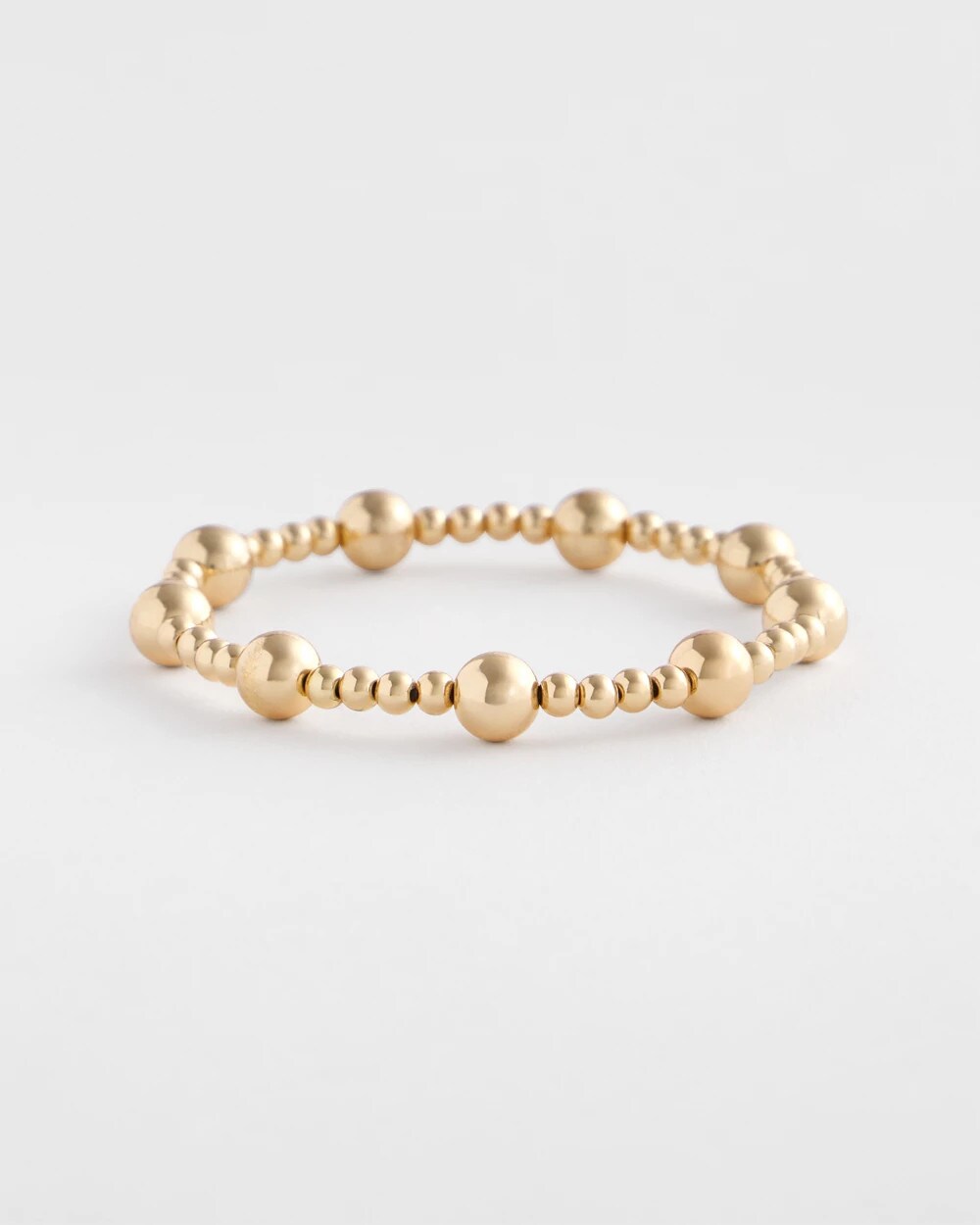 Gold-tone Medium Bead Stretch Bracelet - Chico's