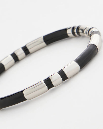 Black Enamel Hinge Bangle - Chico's