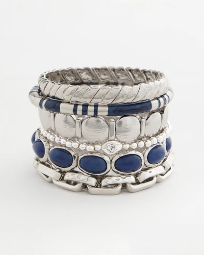 Silver Link Stretch Bracelet - Chico's