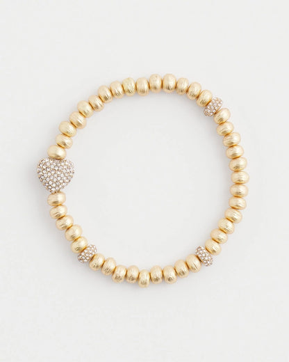 Gold Heart Stretch Bracelet - Chico's