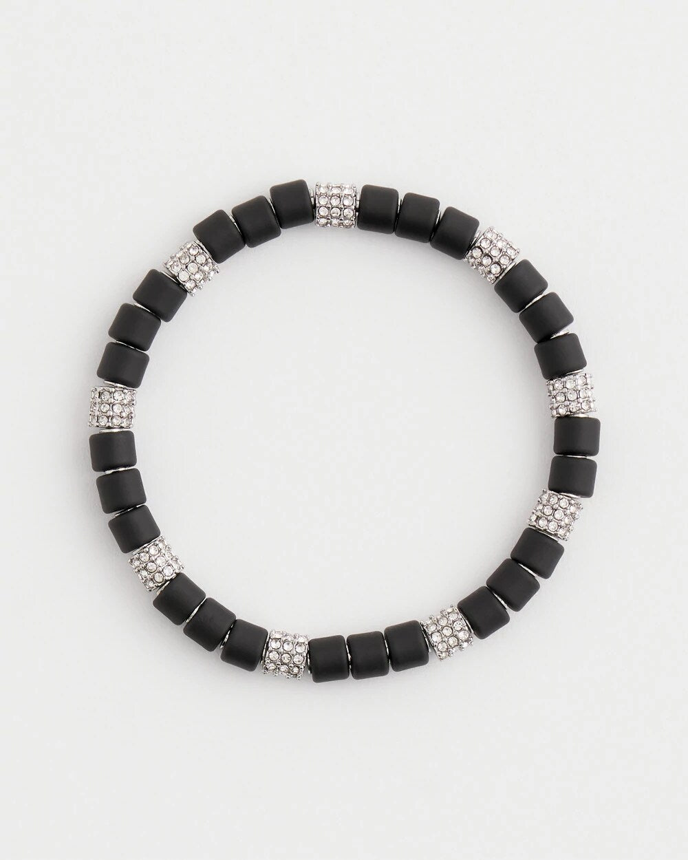Black Barrel Bead Stretch Bracelet - Chico's