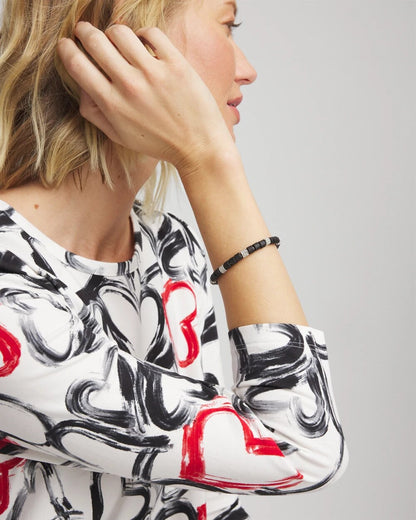 Black Barrel Bead Stretch Bracelet - Chico's