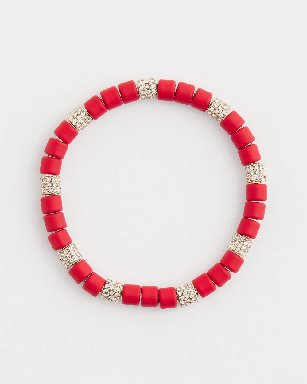Red Barrel Bead Stretch Bracelet - Chico's