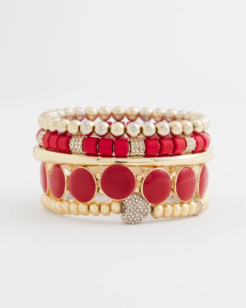 Red Barrel Bead Stretch Bracelet - Chico's