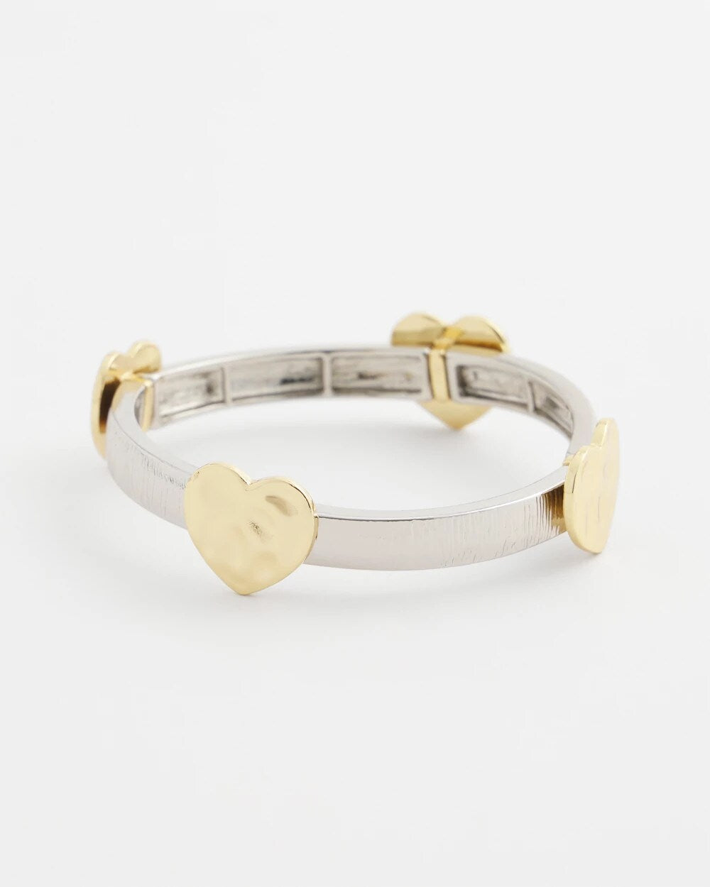 Mixed Metal Heart Stretch Bracelet - Chico's