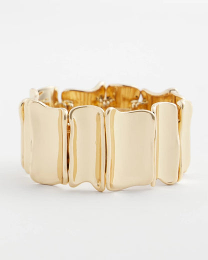 Gold Wavy Stretch Cuff - Chico's
