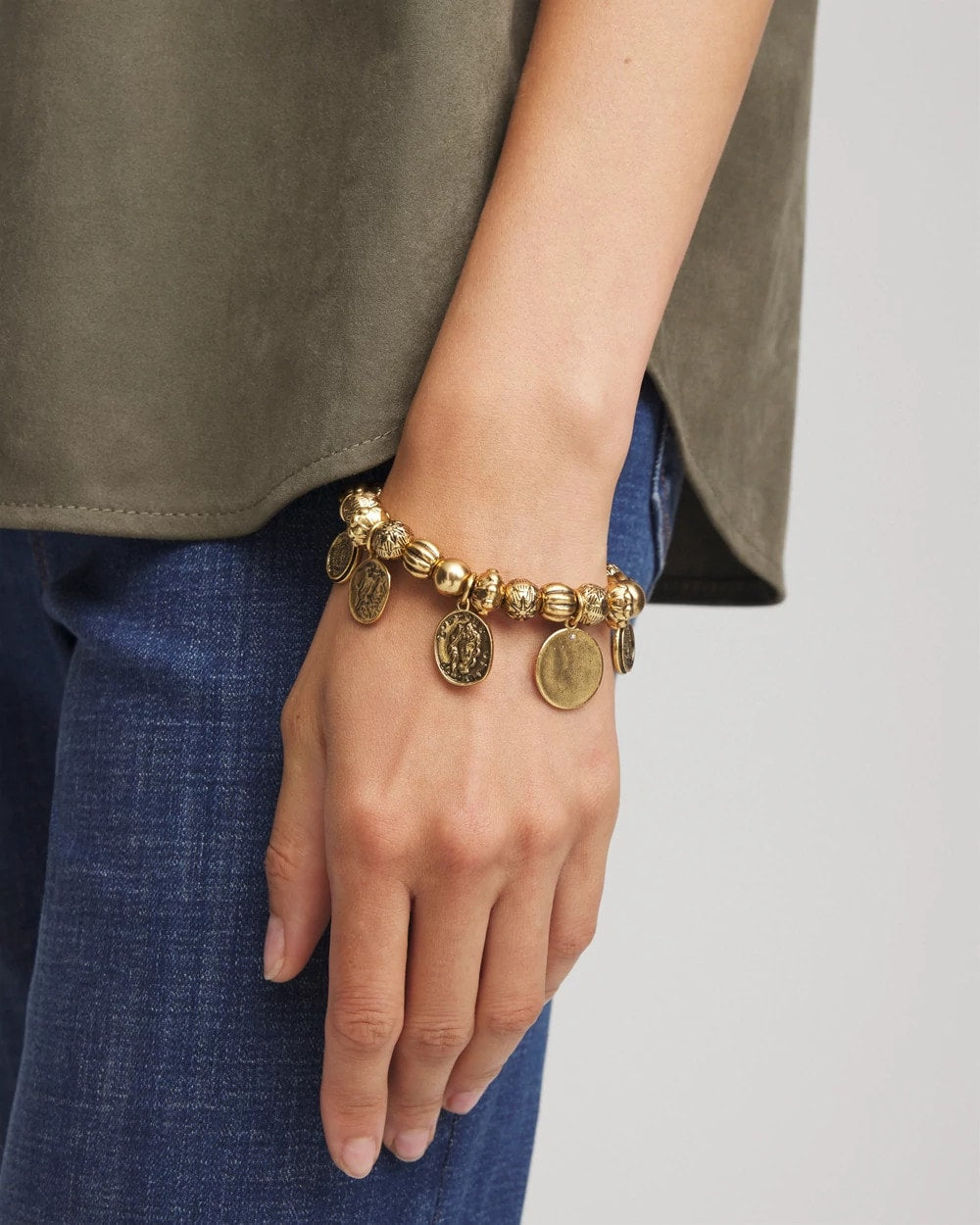 Coin Charm Stretch Bracelet - Chico's