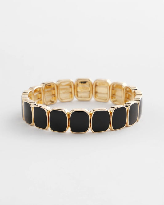 Chico's Originals Black Square Stretch Bracelet - Chico's