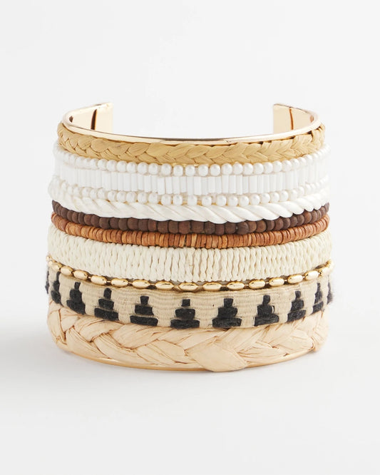 Mixed Media Textured Cuff Bracelet - Chico's