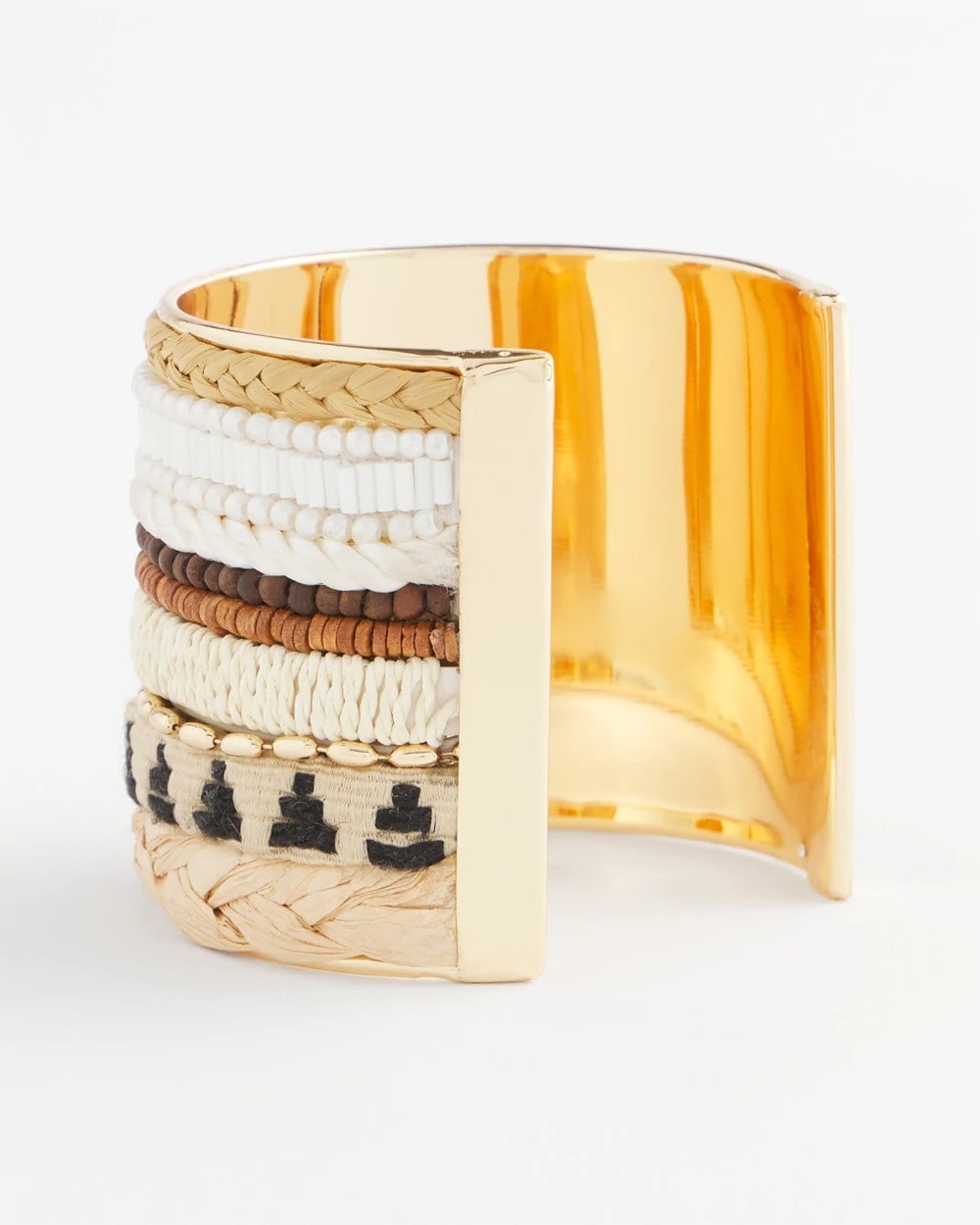 Mixed Media Textured Cuff Bracelet - Chico's