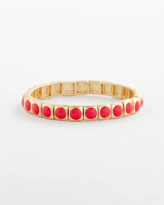 Bold Orange Goldtone Stretch Bracelet - Chico's