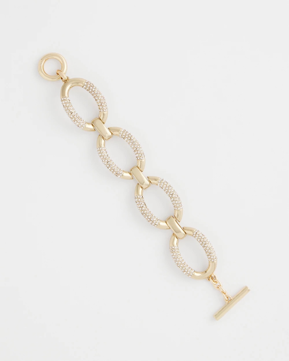 Large Pave Link Toggle Bracelet - Chico's