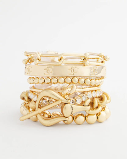 Small Beaded Gold Tone Stretch Bracelet - Chico's
