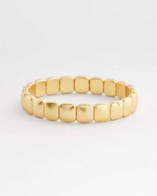 Golden Matte Square Stretch Bracelet - Chico's