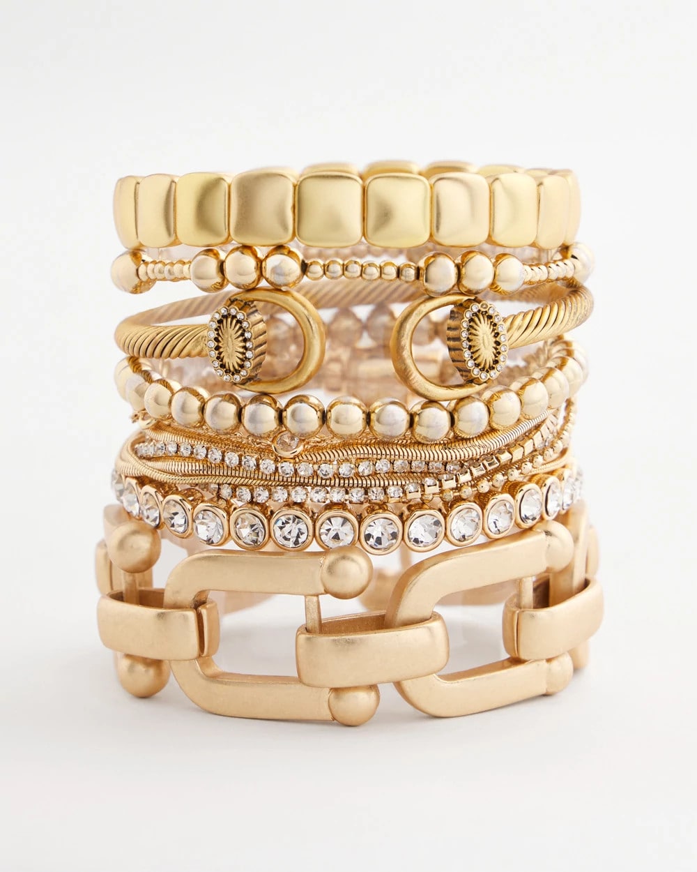 Golden Matte Square Stretch Bracelet - Chico's