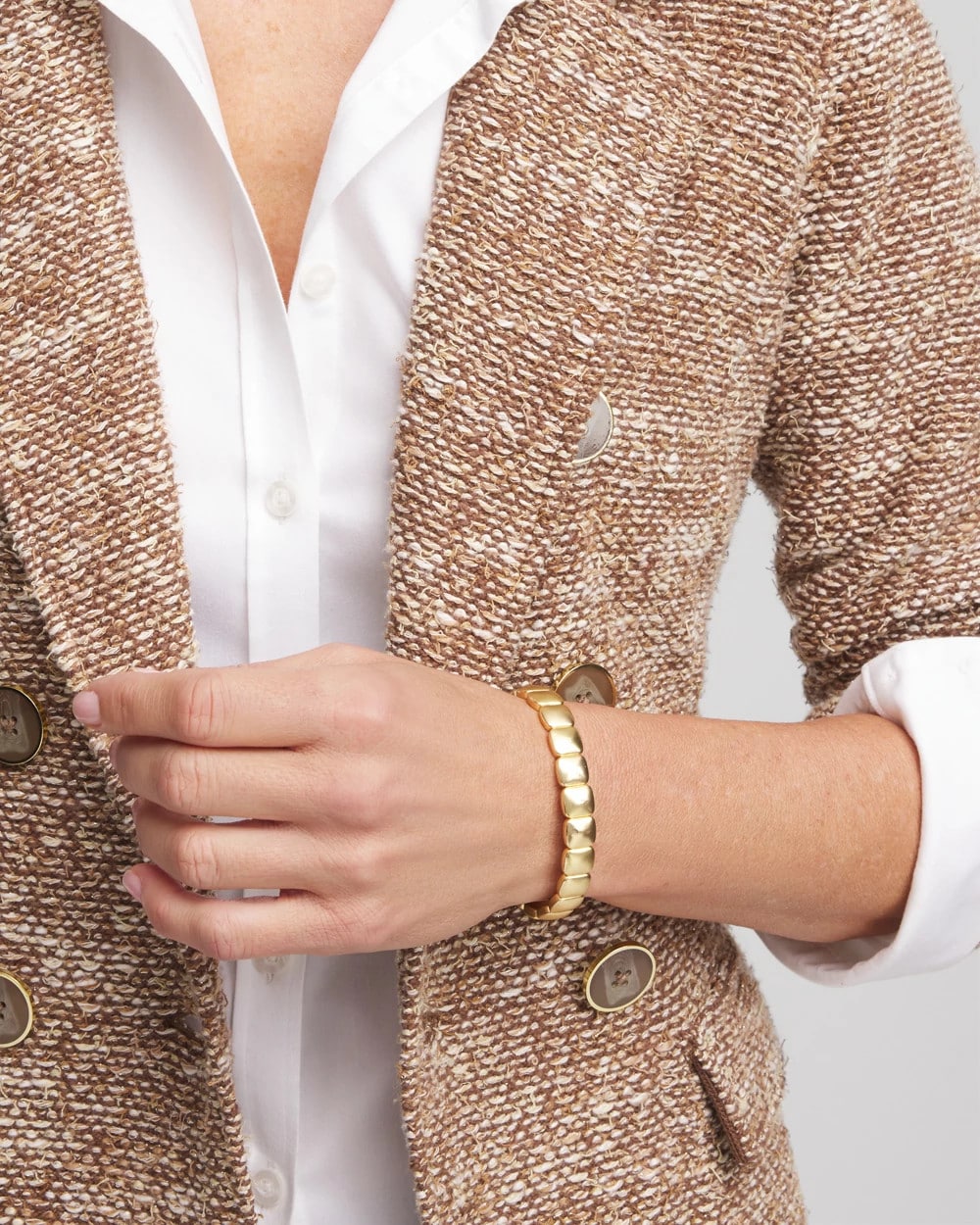 Golden Matte Square Stretch Bracelet - Chico's