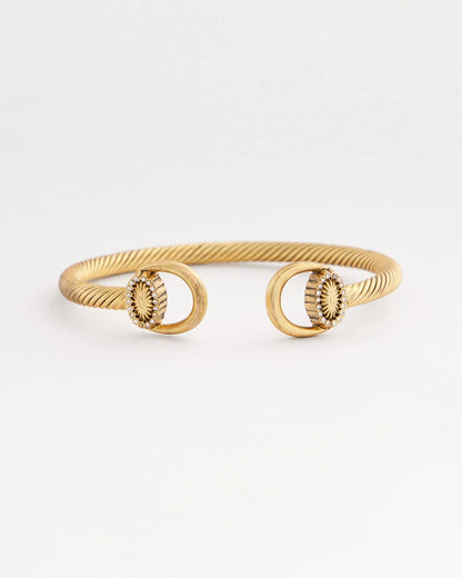 Equestrian Horsebit Goldtone Cuff Bracelet - Chico's