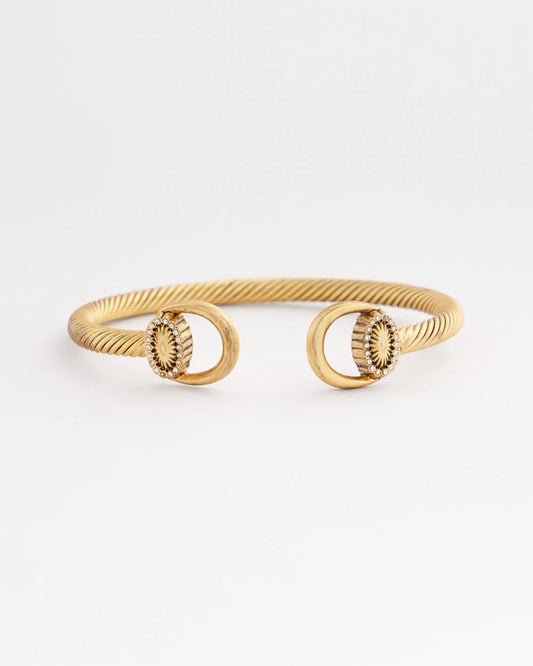 Equestrian Horsebit Goldtone Cuff Bracelet - Chico's