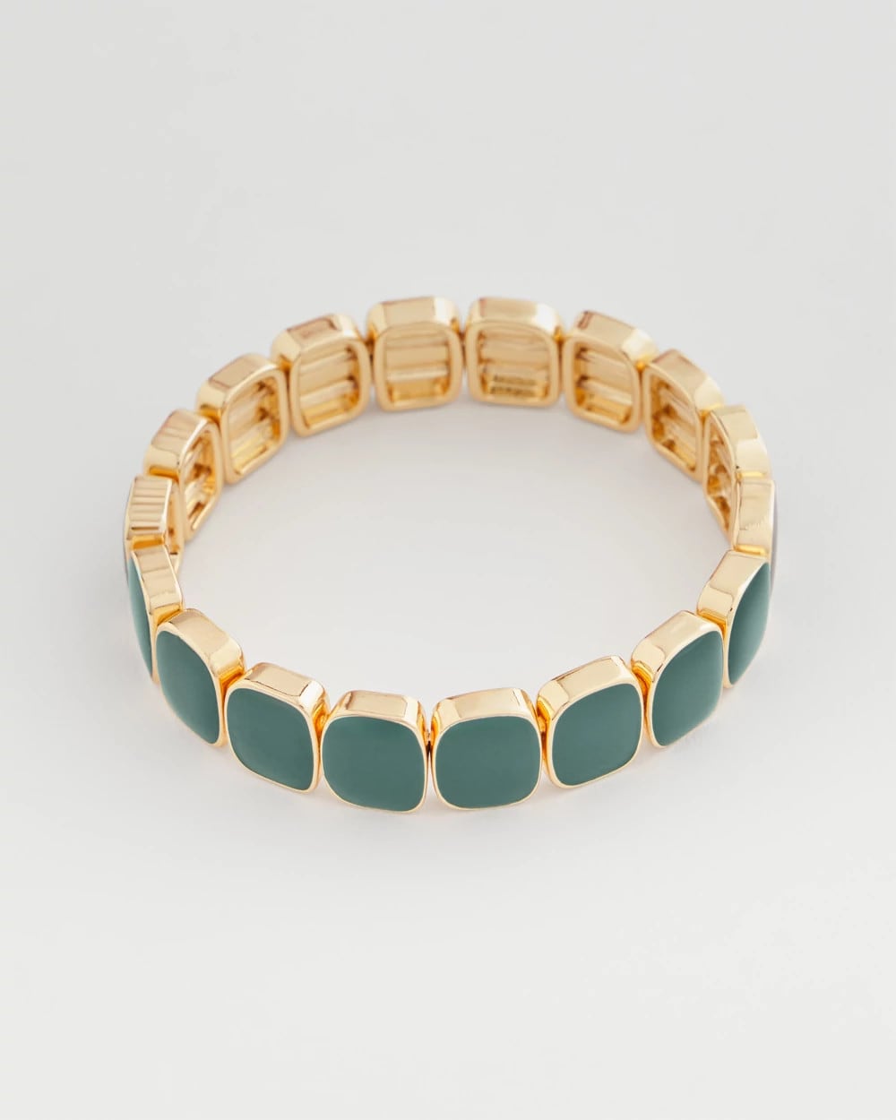 Resin Goldtone Square Stretch Bracelet - Chico's