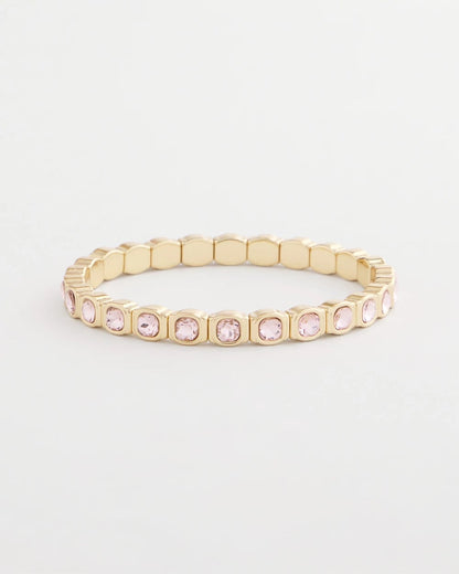 Small Pink Faceted Gem Stretch Bracelet - Chico's