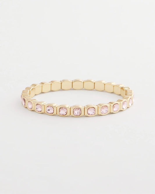 Small Pink Faceted Gem Stretch Bracelet - Chico's