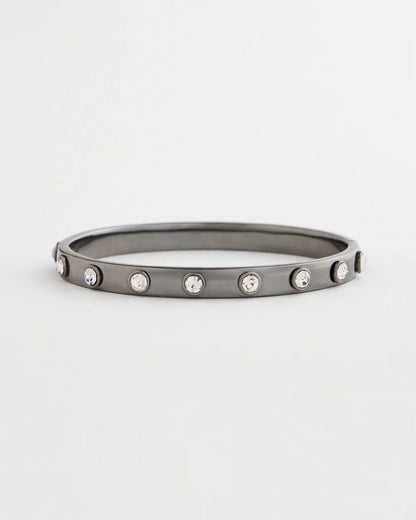 Hematite Rhinestone Tone Bangle - Chico's