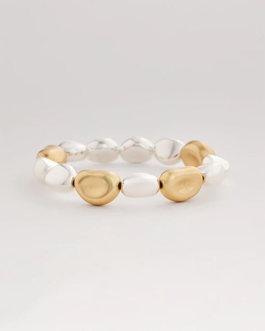 Gold & Silver Tone Beaded Stretch Bracelet - Chico's