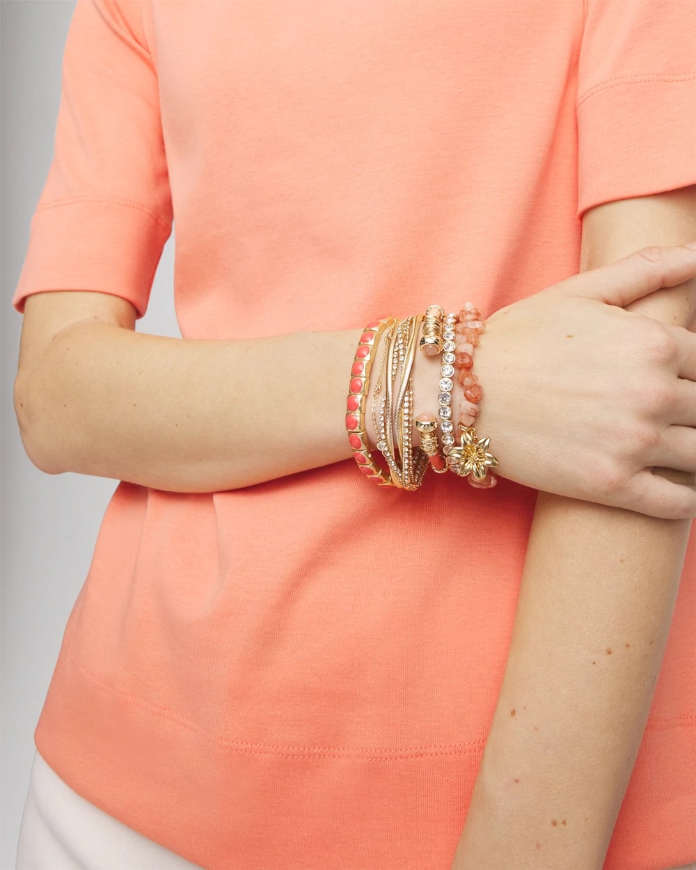 Aventurine Stone Chips Charm Bracelet - Chico's
