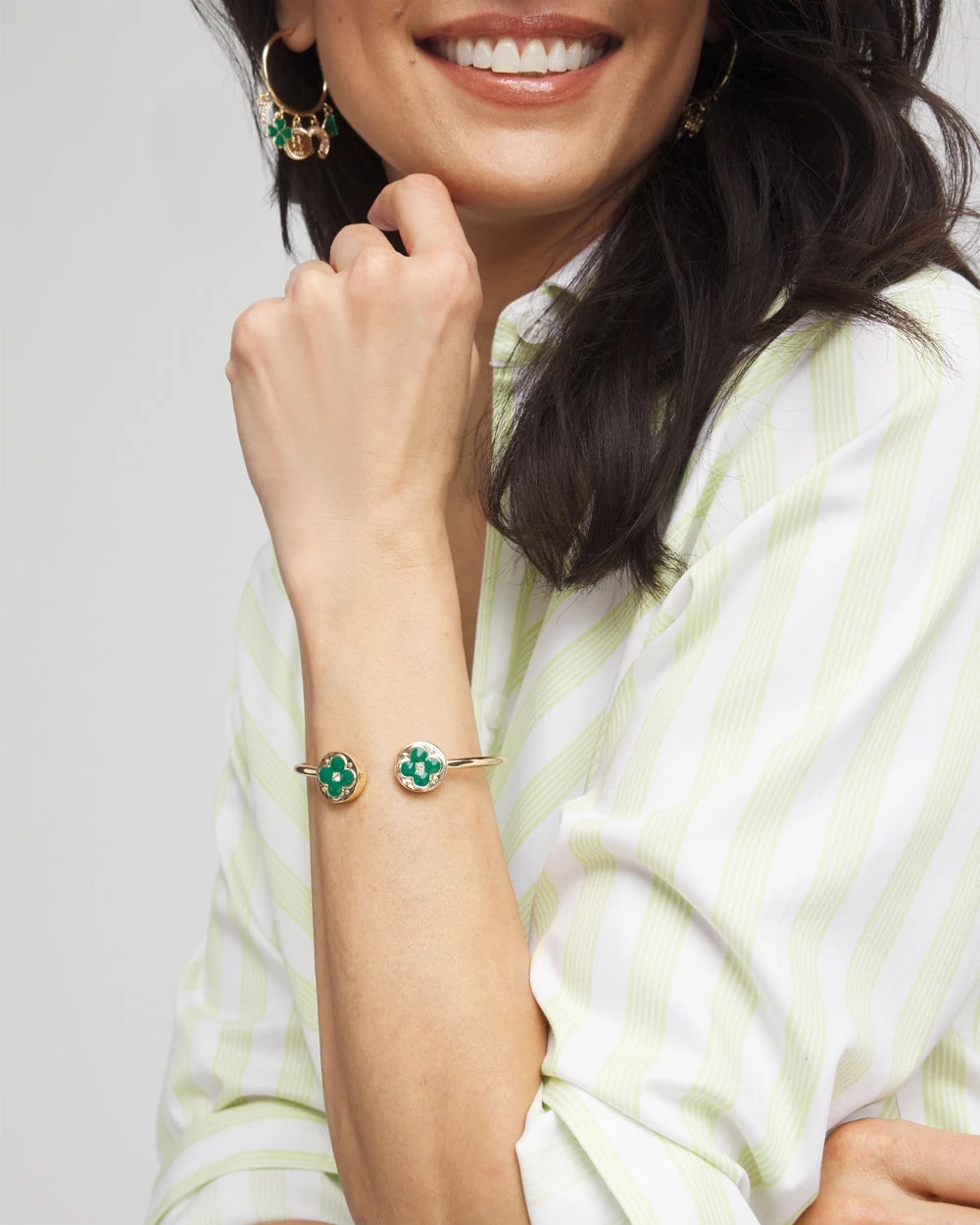 Four Leaf Clover Flex Cuff Bracelet - Chico's