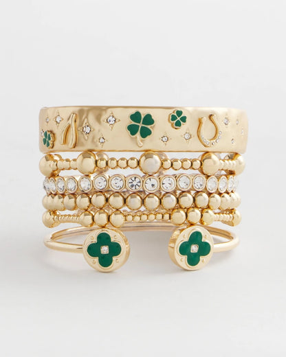 Four Leaf Clover Flex Cuff Bracelet - Chico's