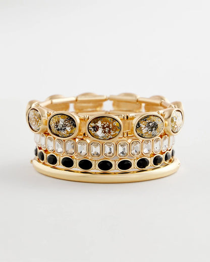 Large Faceted Gem Stretch Bracelet - Chico's