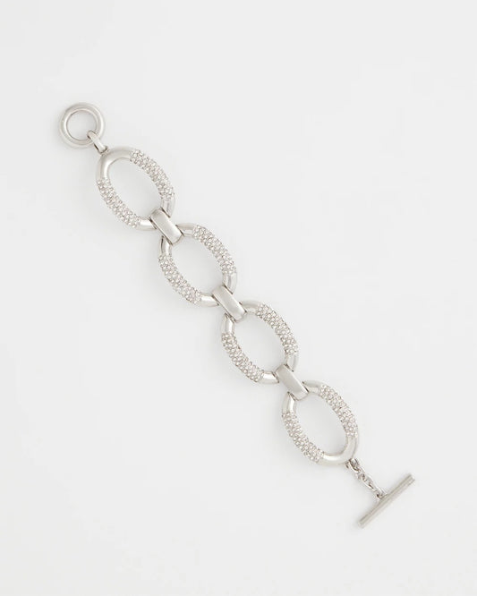 Large Pave Link Toggle Bracelet - Chico's