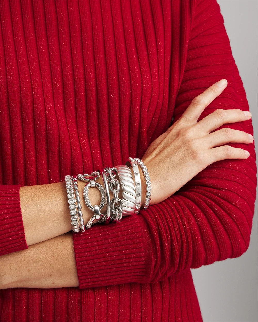 Large Pave Link Toggle Bracelet - Chico's