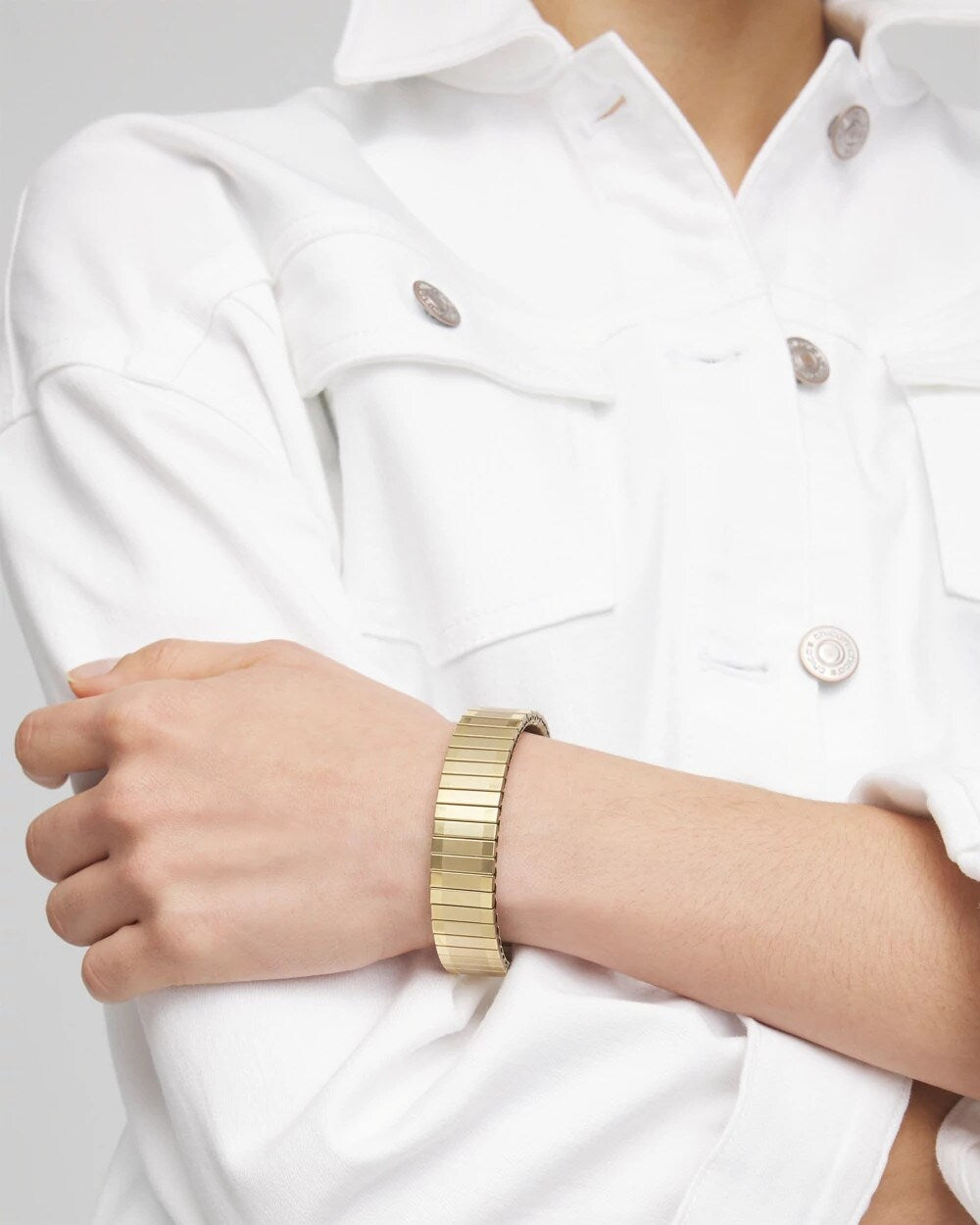 Goldtone Stretch Watchband Bracelet - Chico's