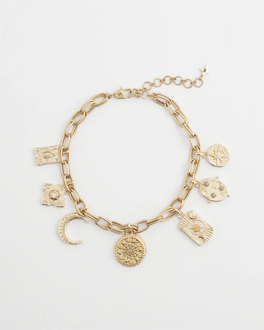 Gold Celestial Charm Necklace - Chico's