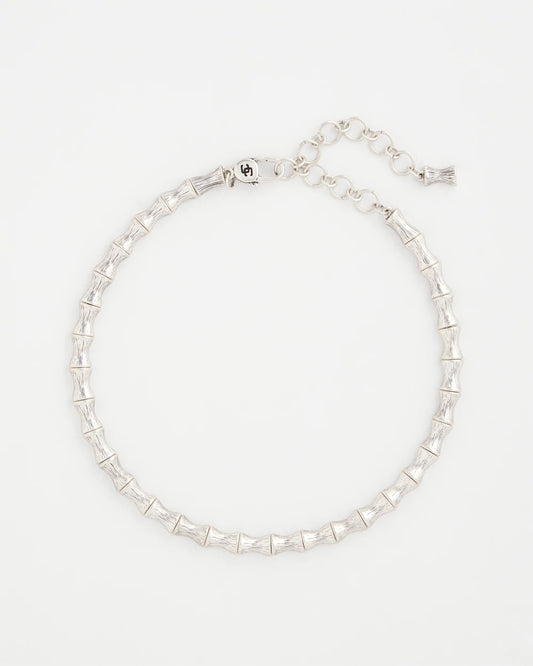 Silvertone Bamboo Collar Necklace - Chico's