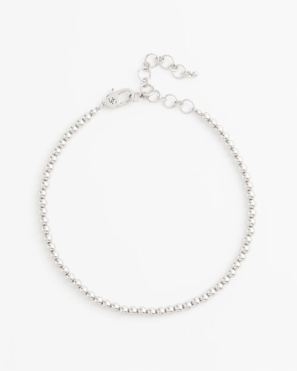 Silvertone Beaded Necklace - Chico's