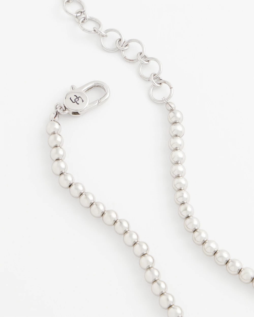 Silvertone Beaded Necklace - Chico's