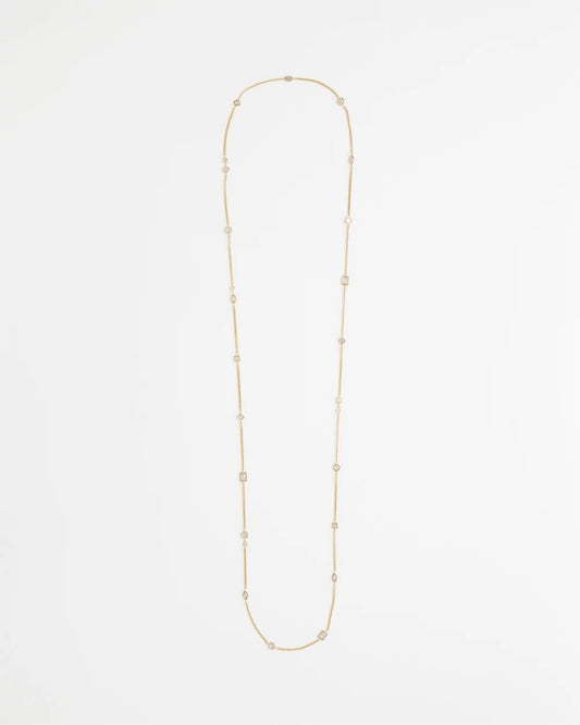 Fine Crystal Long Chain Necklace - Chico's