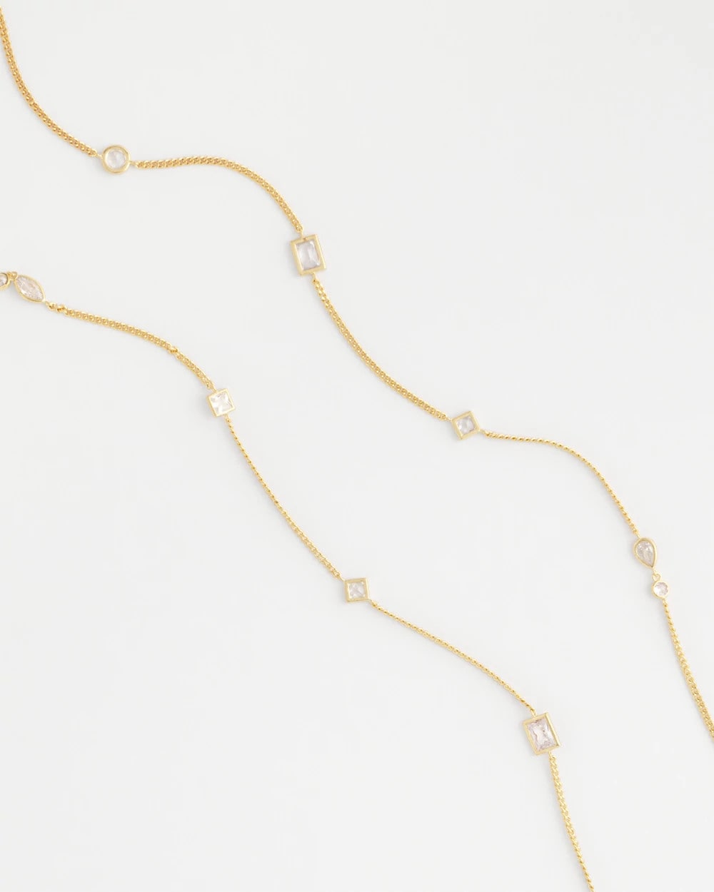 Fine Crystal Long Chain Necklace - Chico's