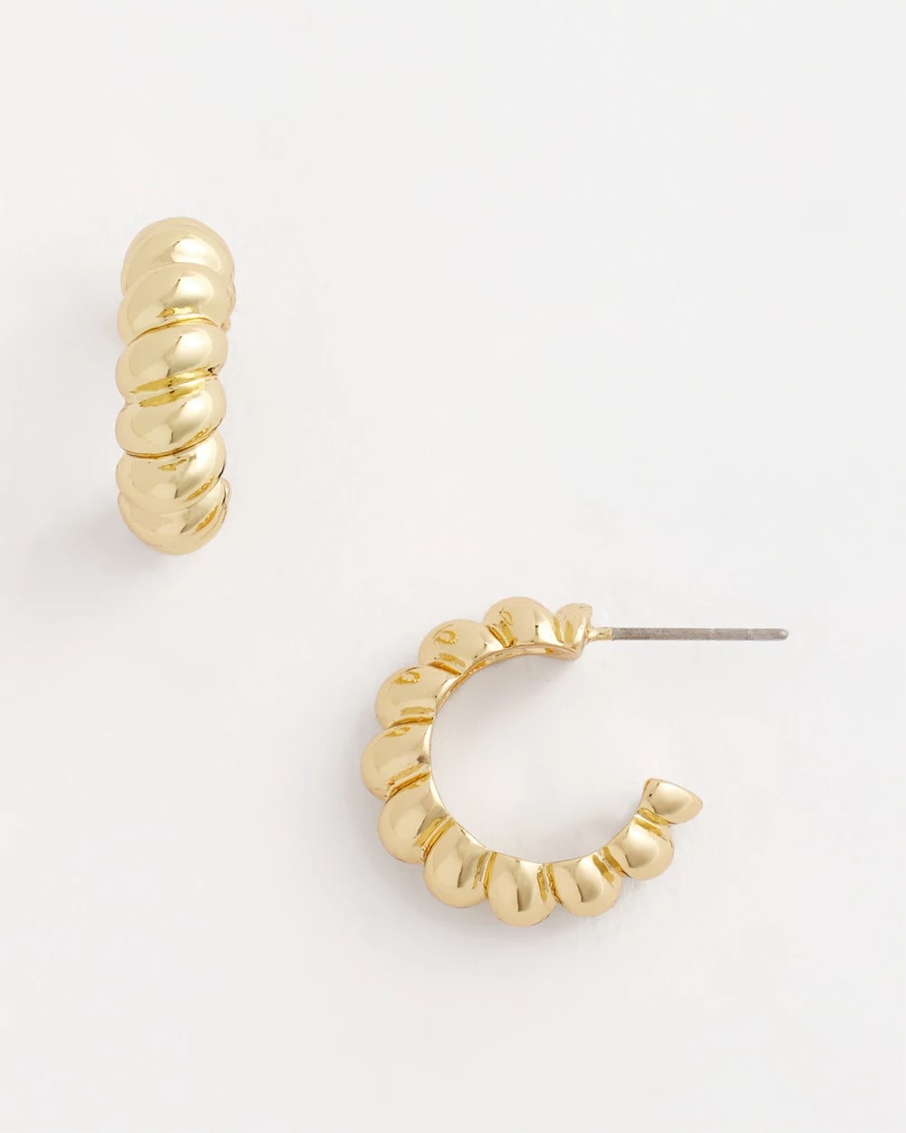 No Droop® Goldtone Twisted Hoop Earrings - Chico's