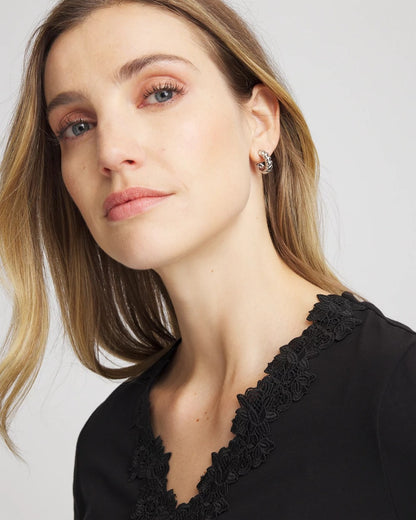No Droop® Silvertone Twisted Hoop Earrings - Chico's