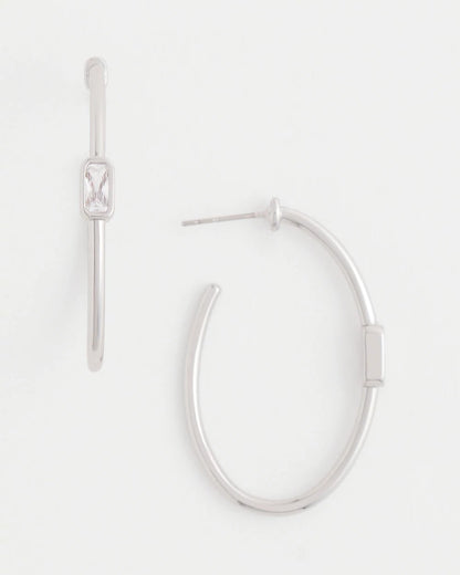 Silver Oval Hoop Earrings - Chico's