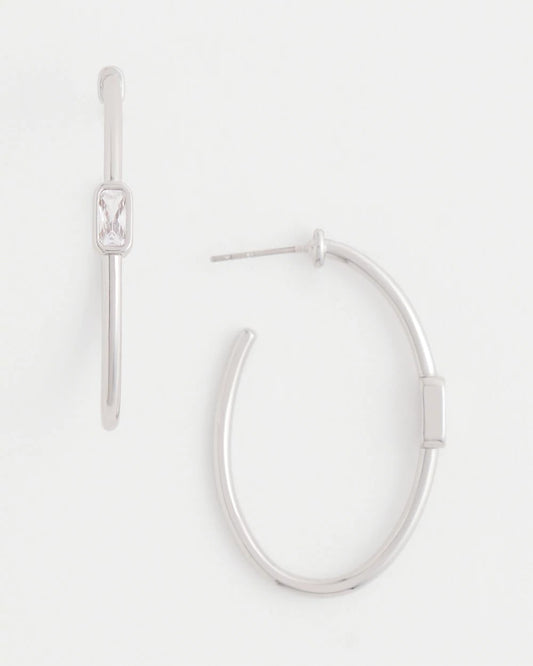 Silver Oval Hoop Earrings - Chico's